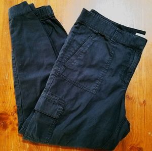 LOFT Black Cargo Joggers